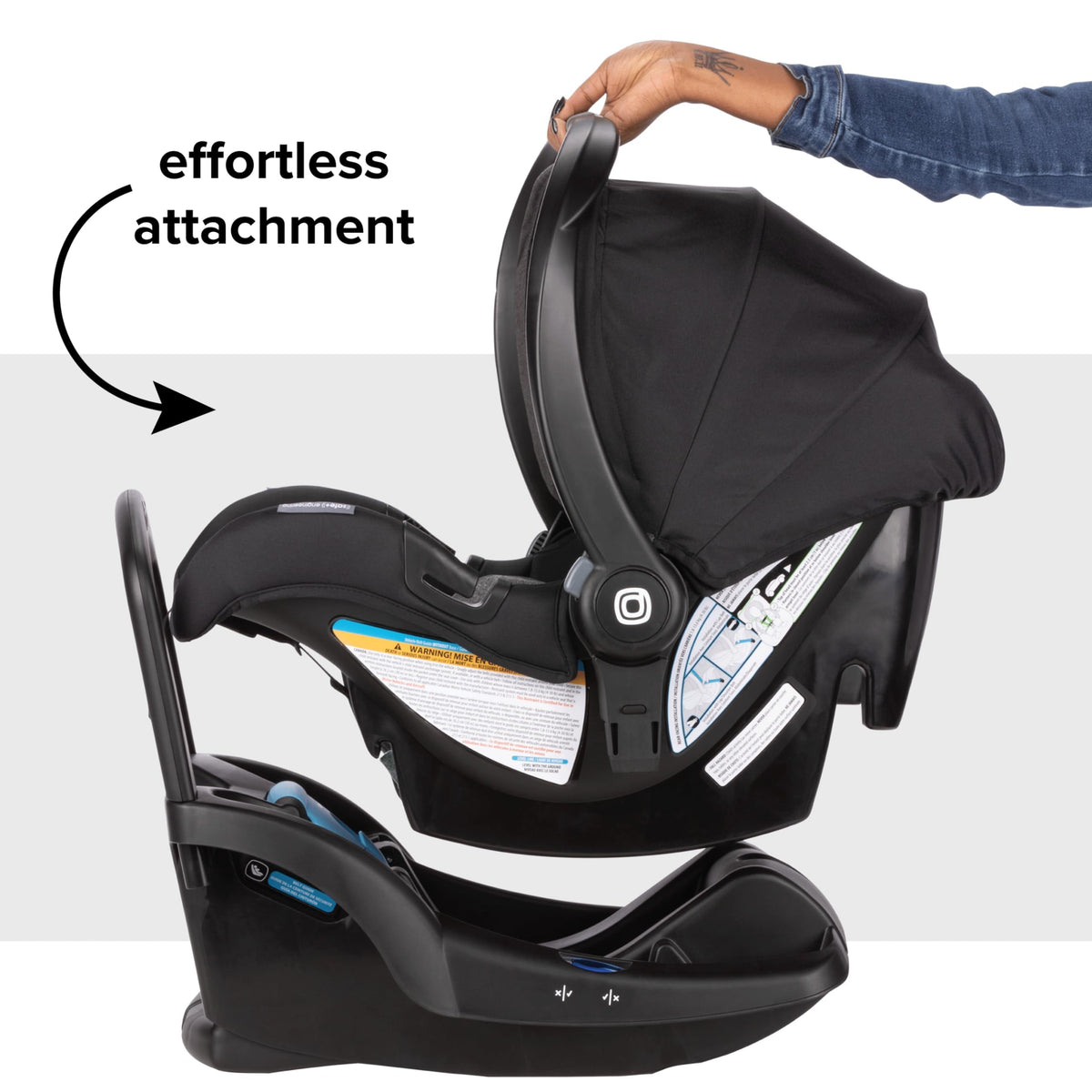 Infant Car Seat and Base, Rear-Facing 4-30lbs, Black O6917