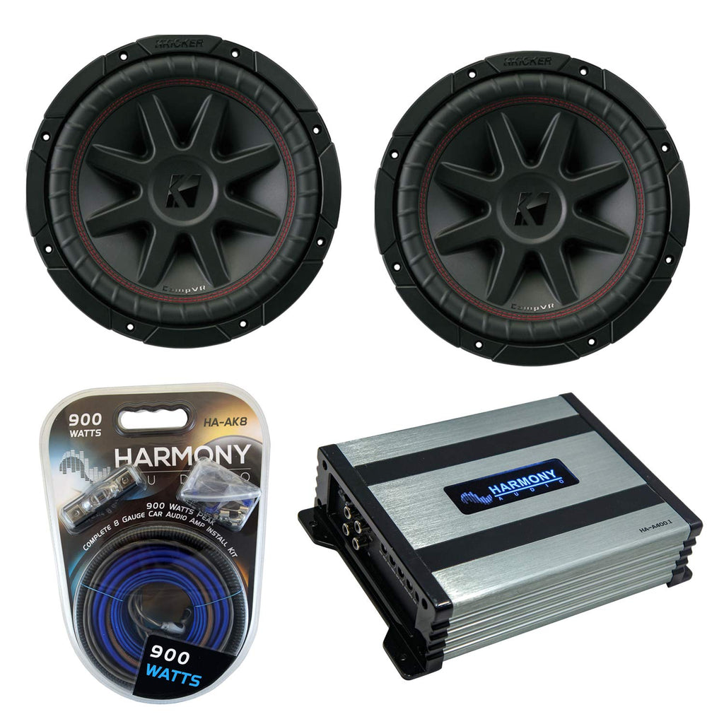 10" Subwoofer Pair with Amp Combo Wire Kit O457