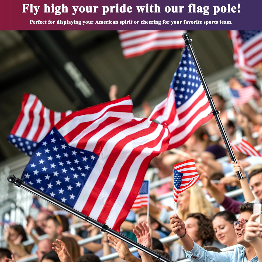 Tangle Free Stainless Steel Flag Pole Kit with Bracket N1832