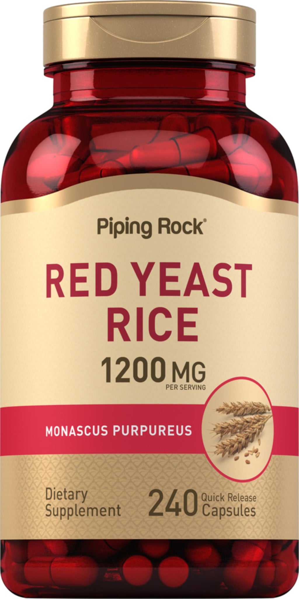 Red Yeast Rice 1200 mg 240 Capsules Q5608