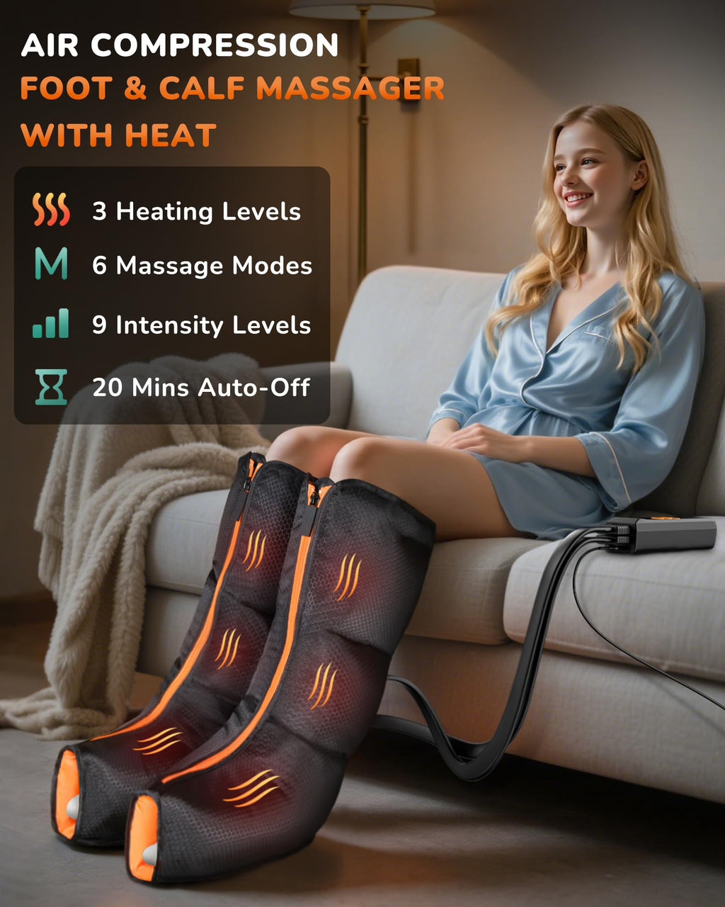 Air Compression Leg Massager with Heat G39242