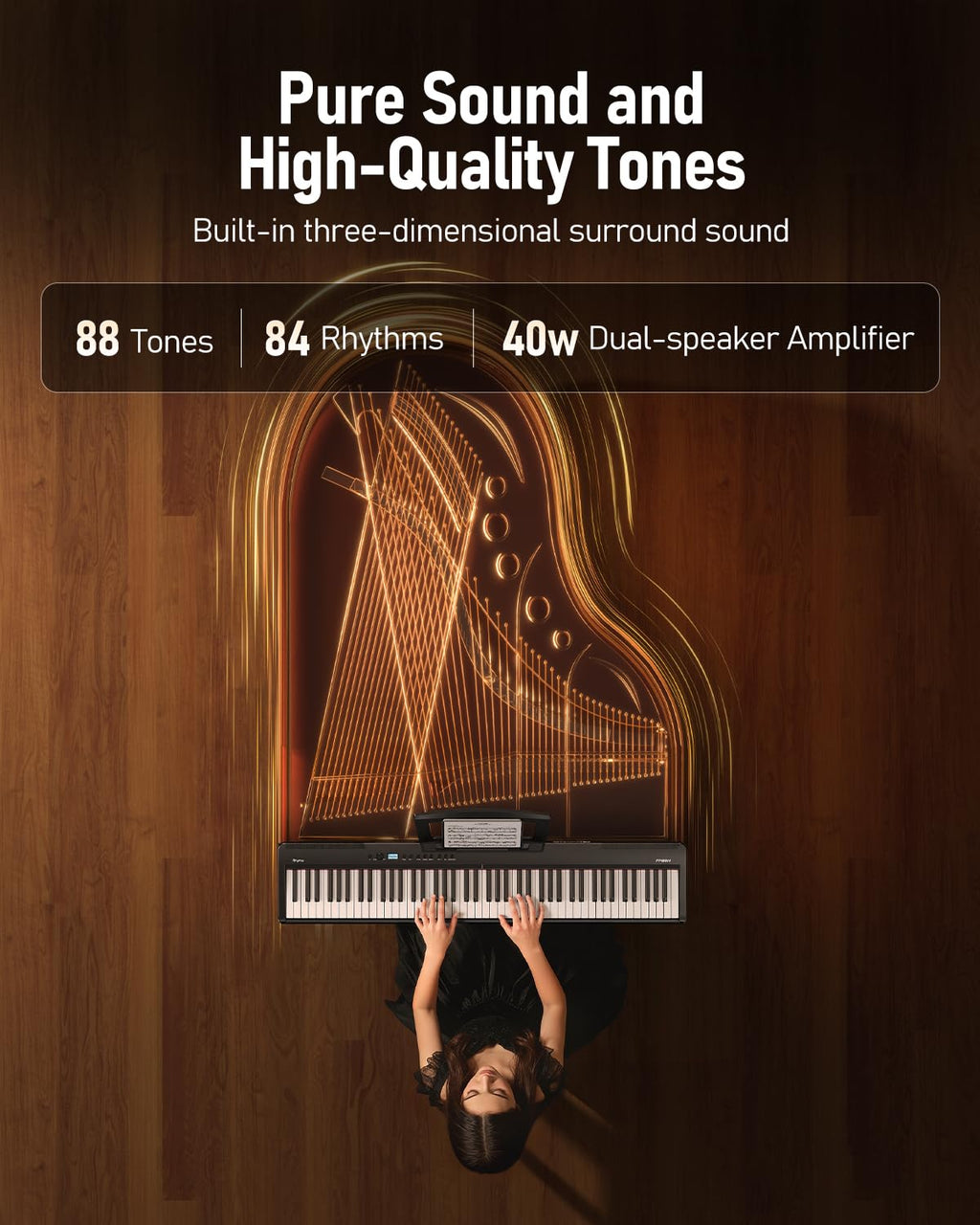 Folding 88-Key Weighted Digital Piano P1605