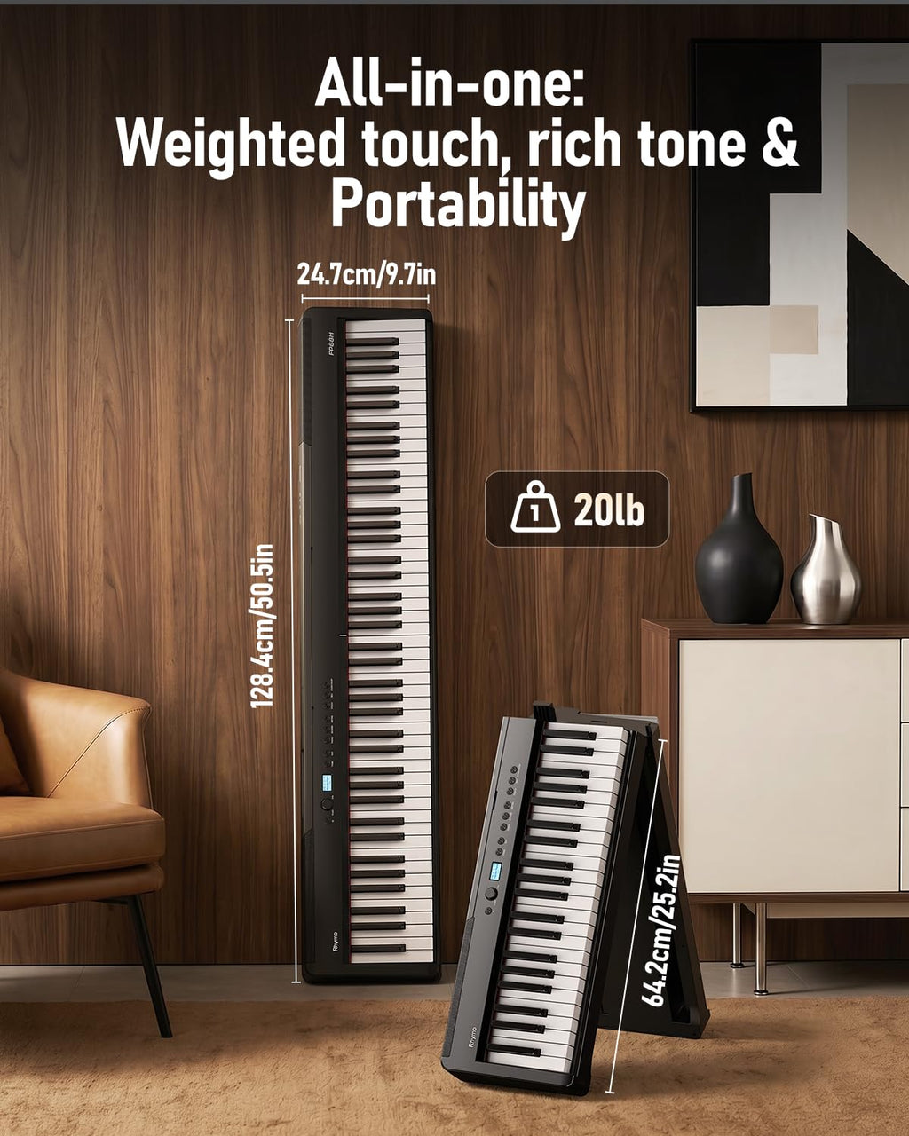 Folding 88-Key Weighted Digital Piano P1605