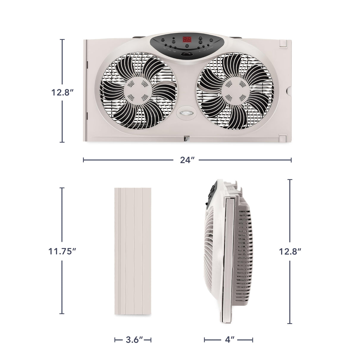 Window Fan with Reversible Airflow Blades, 3-Speed B433