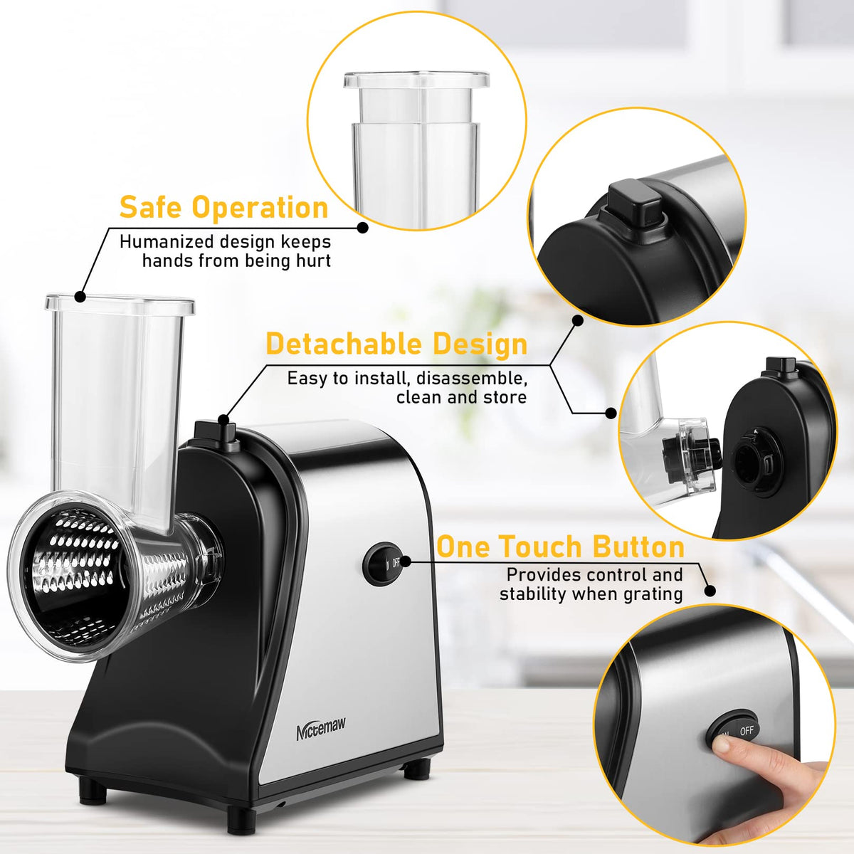 Electric Vegetable Cutter 500 W with 5 Cutting Drums B86880