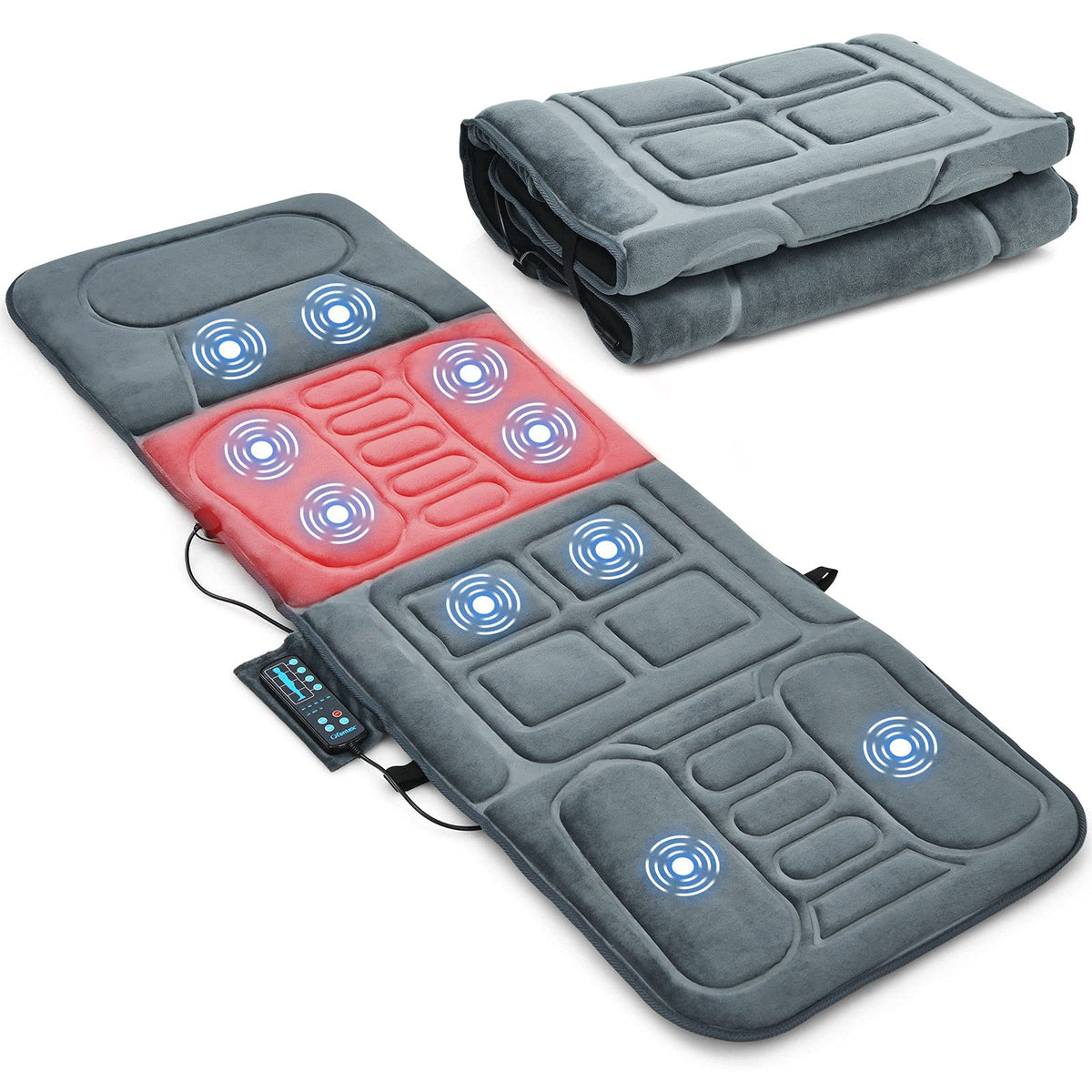 Massage Mat with 10 Vibrating Motors Heating Pad M800655