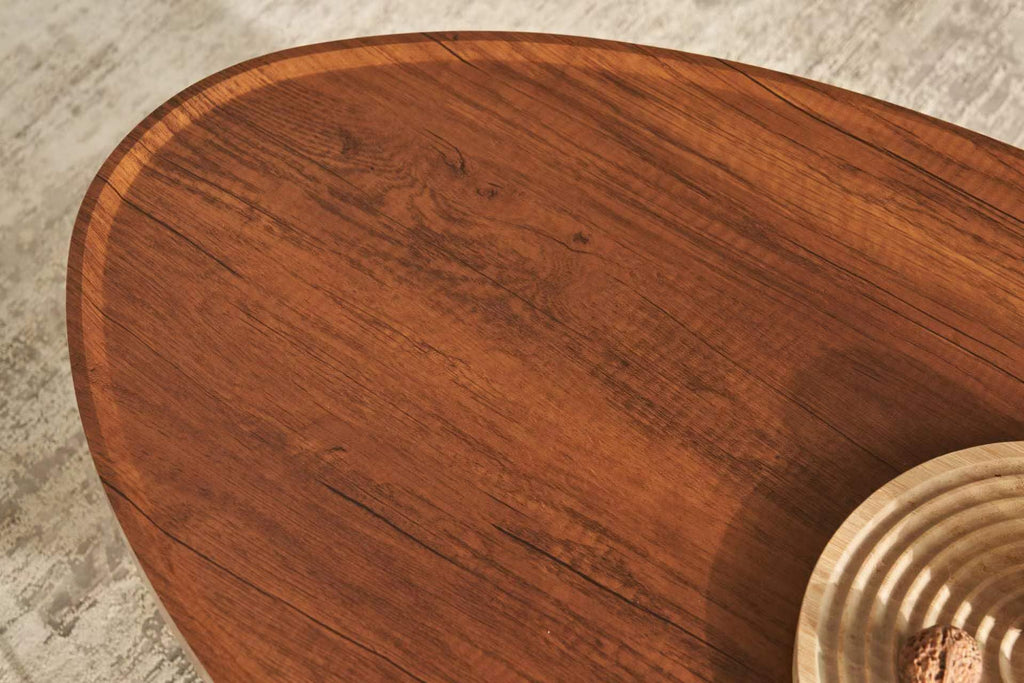 Black Walnut Glass Coffee Table B4328