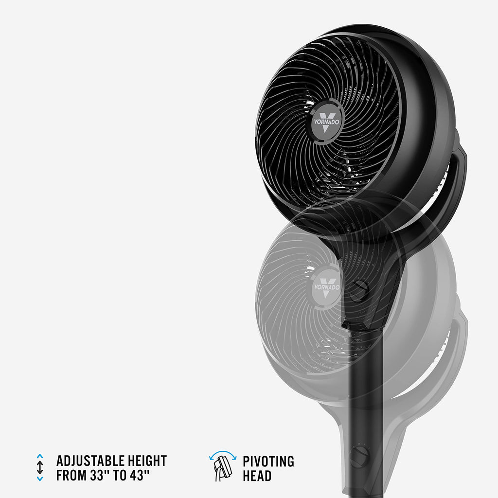 Whole Room Air Circulator Pedestal Fan, 3 Speeds, Black J3460