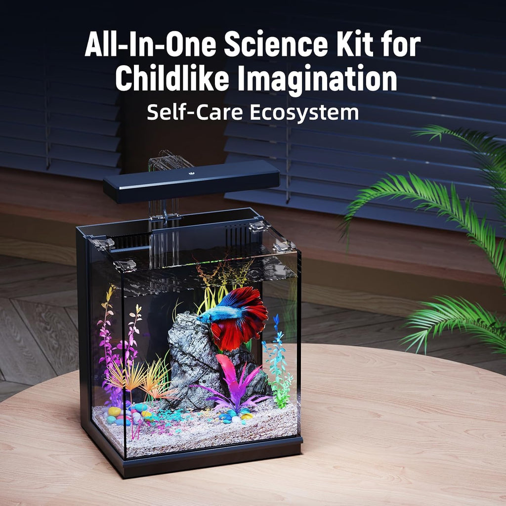 2 Gallon All-in-One Aquarium Kit with Filtration & LED Light C9572