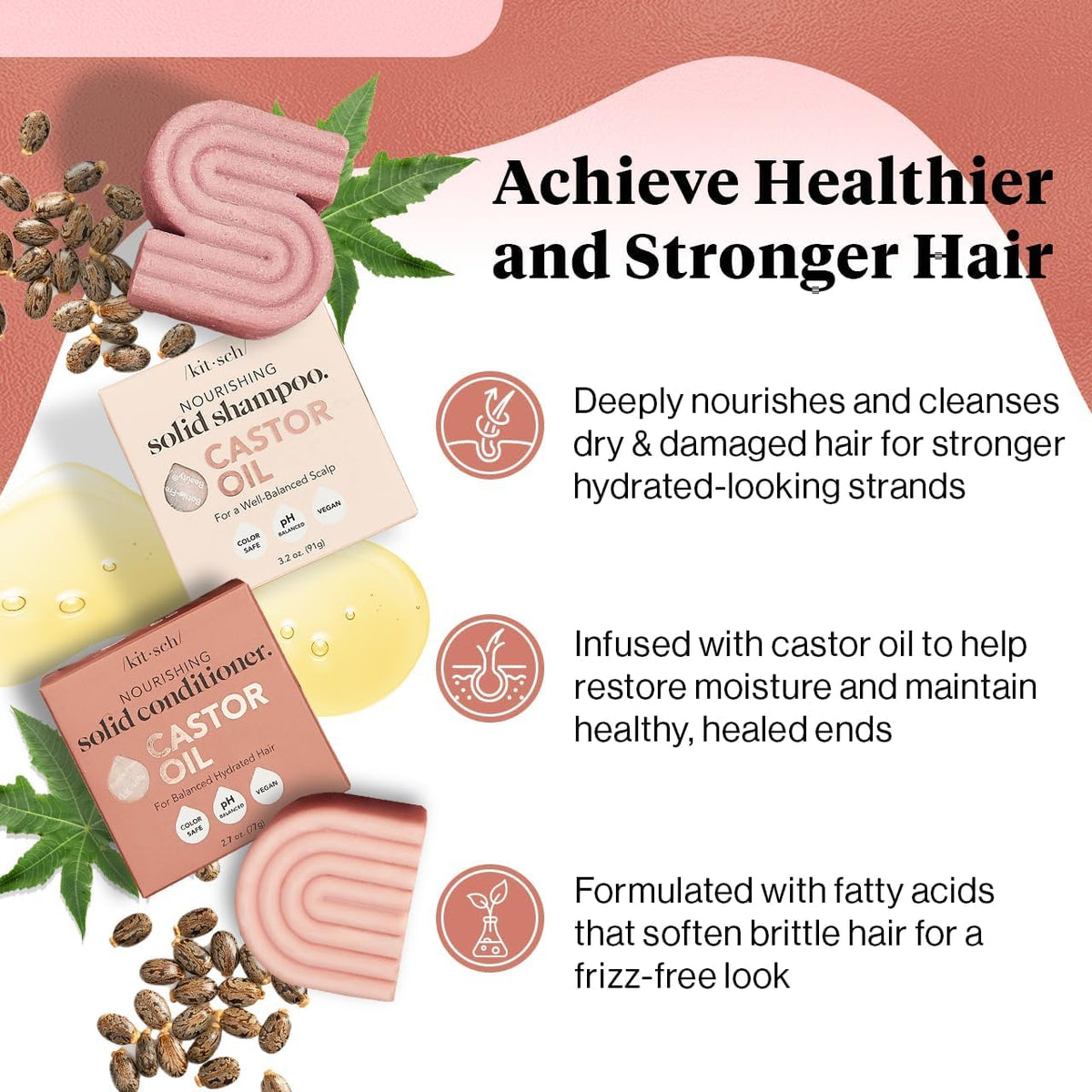 Castor Oil Shampoo and Conditioner Set U730579