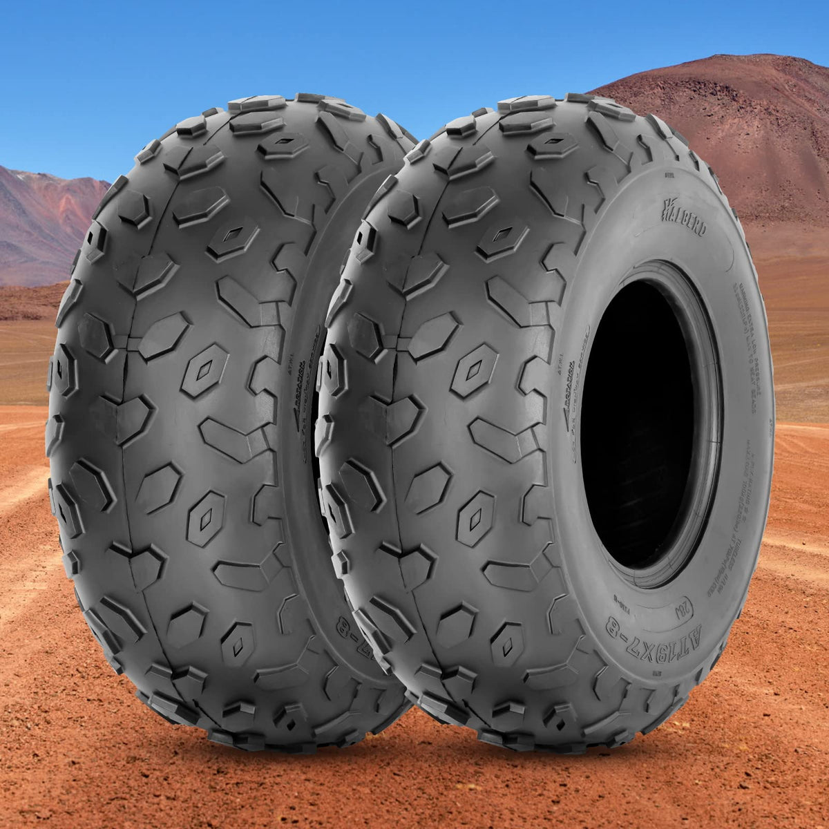 19x7-8 ATV UTV Tires Set of 2 Tubeless V2335
