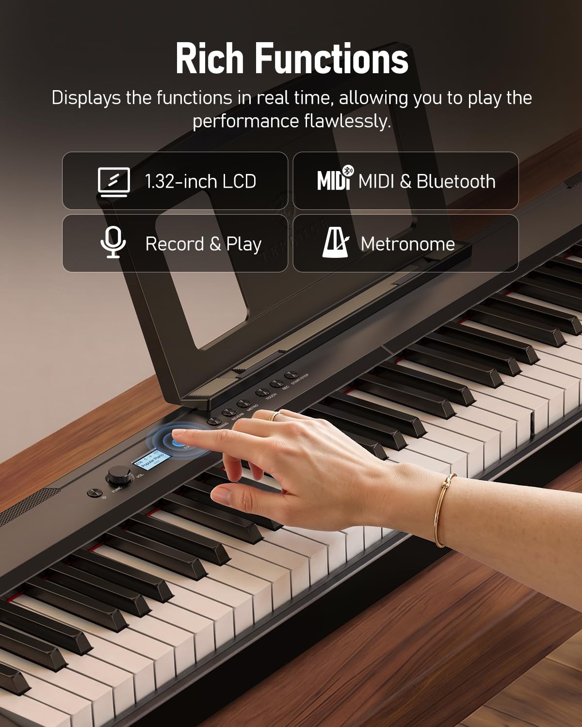 Folding 88-Key Weighted Digital Piano P1605