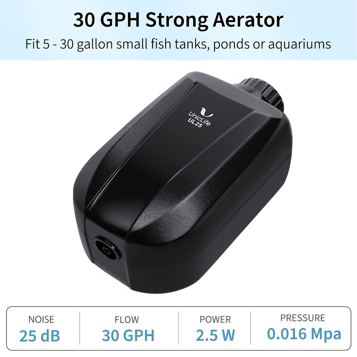Aquarium Air Pump Dual Outlet Fish Tank Aerator G624965