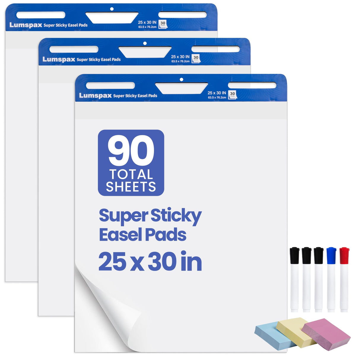 Bleedproof Self-Adhesive Easel Pads 25 x 30 Inches 3 Pads G9076