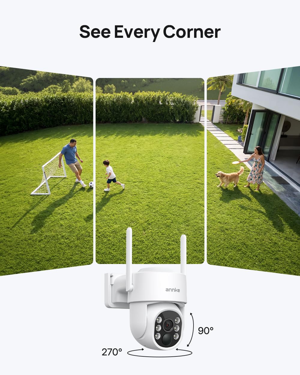 Solar Camera System Wireless Outdoor PT 4K NVR 4X 4MP Cam 1TB HDD Q76079