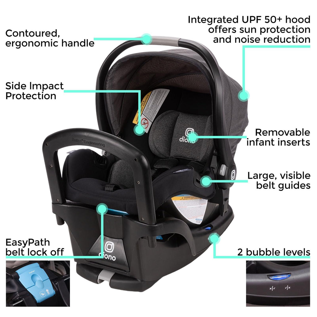 Infant Car Seat and Base, Rear-Facing 4-30lbs, Black O6917