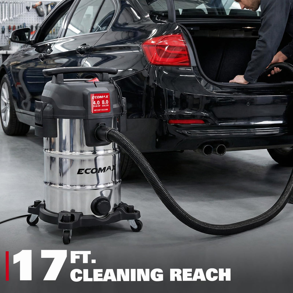 8 Gallon Stainless Steel Wet and Dry Shop Vacuum Y657863