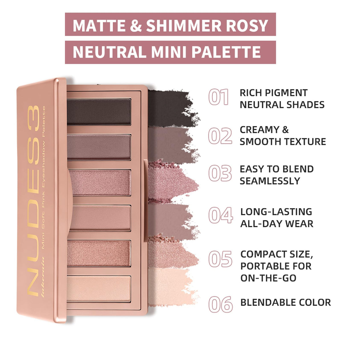 Mini 6 Color Matte & Shimmer Eyeshadow Palette U405408