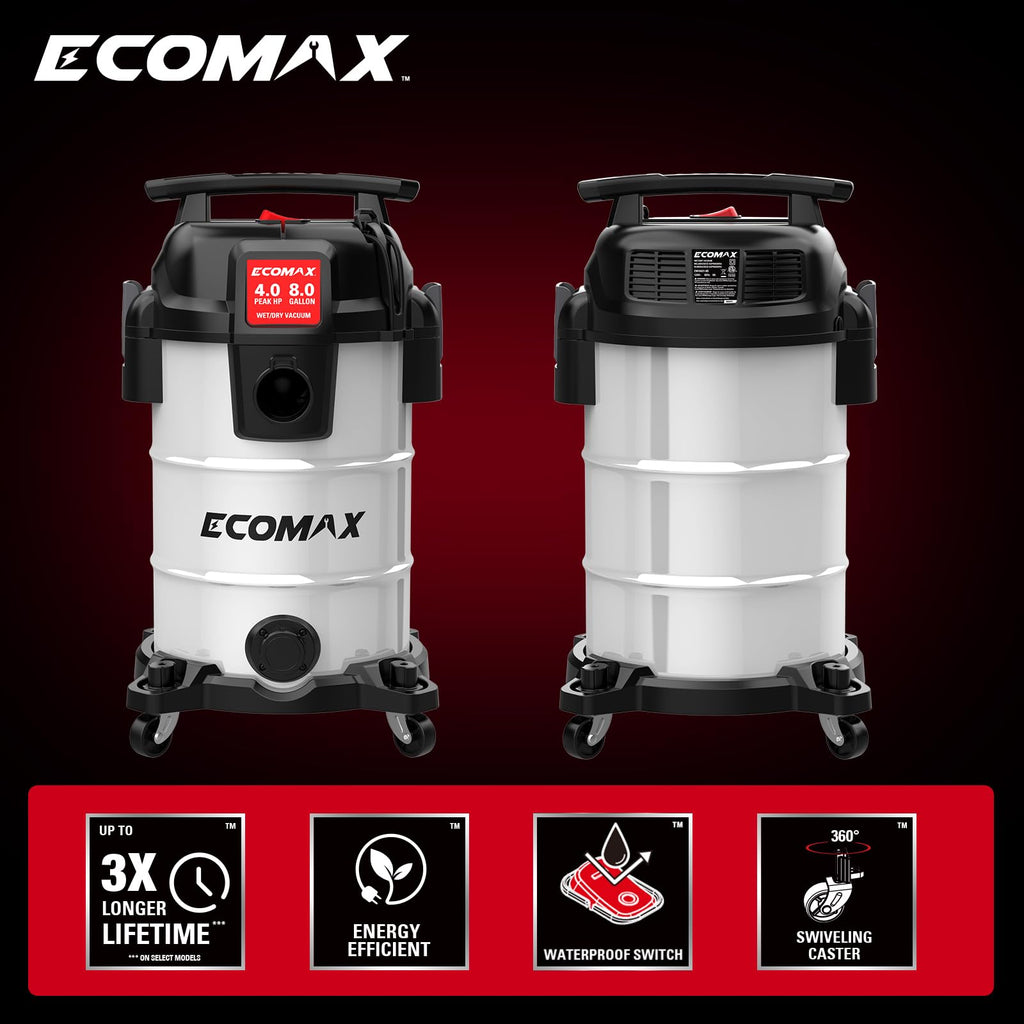 8 Gallon Stainless Steel Wet and Dry Shop Vacuum Y657863
