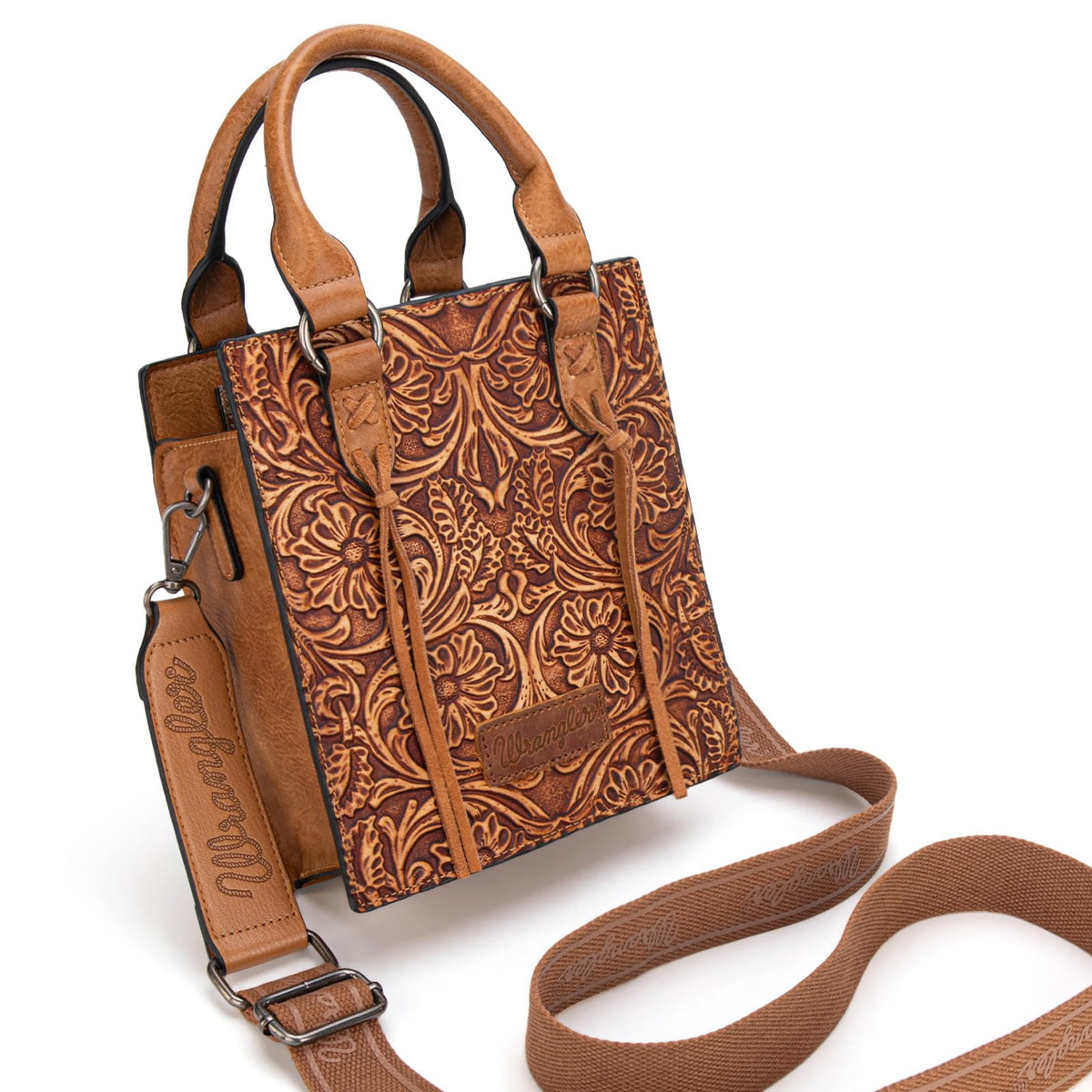 Embossed Fringe Crossbody Purse P517587