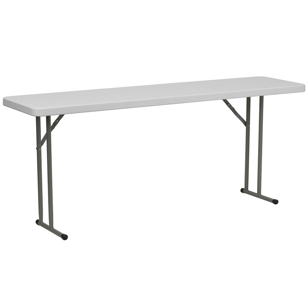 15 Pack 6-Foot Granite White Plastic Folding Training Table B283932