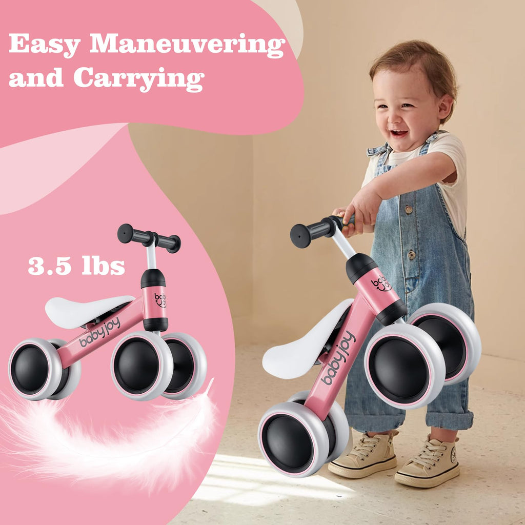 No Pedal 4 Wheels Toddler Balance Bike with Soft Seat M733