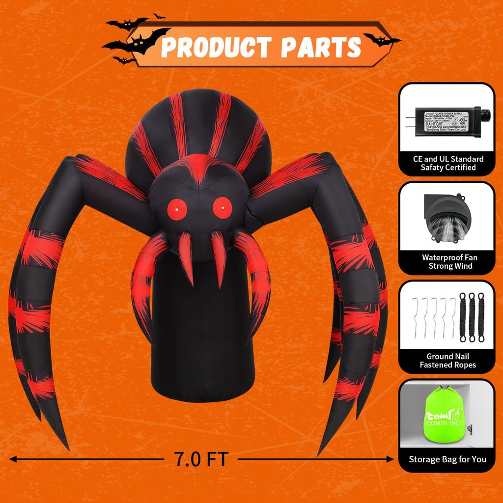 7FT Halloween Inflatables Yard Decor with LEDs A3372
