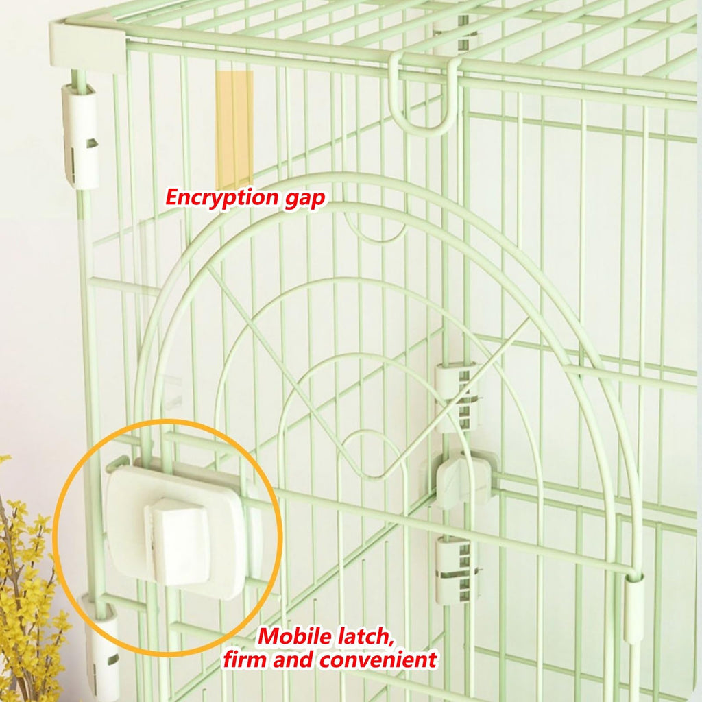 3/4-Tier Wire Cat Cage Playpen Kennel with Hammock D872790