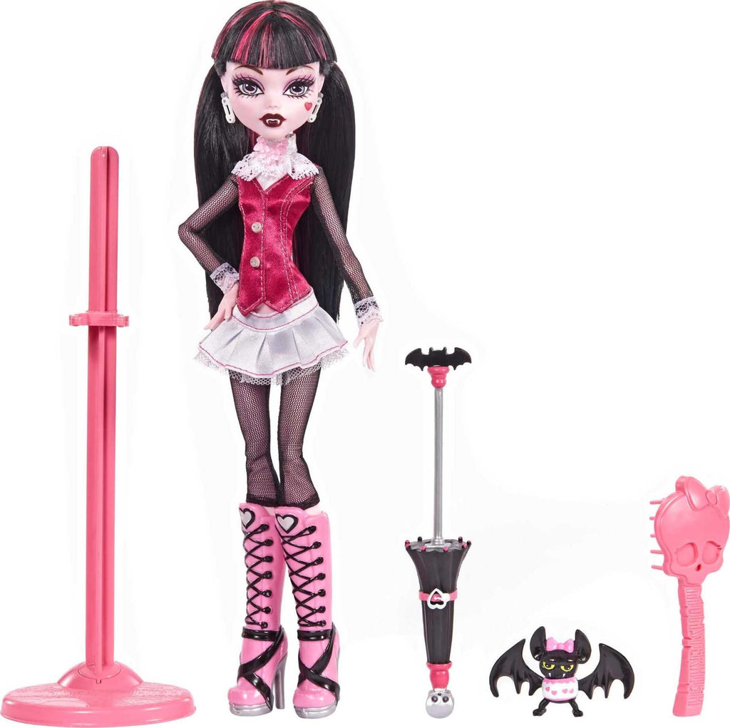 Monster High Draculaura Reproduction Doll with Pet, Display Stand & Accessories U69635