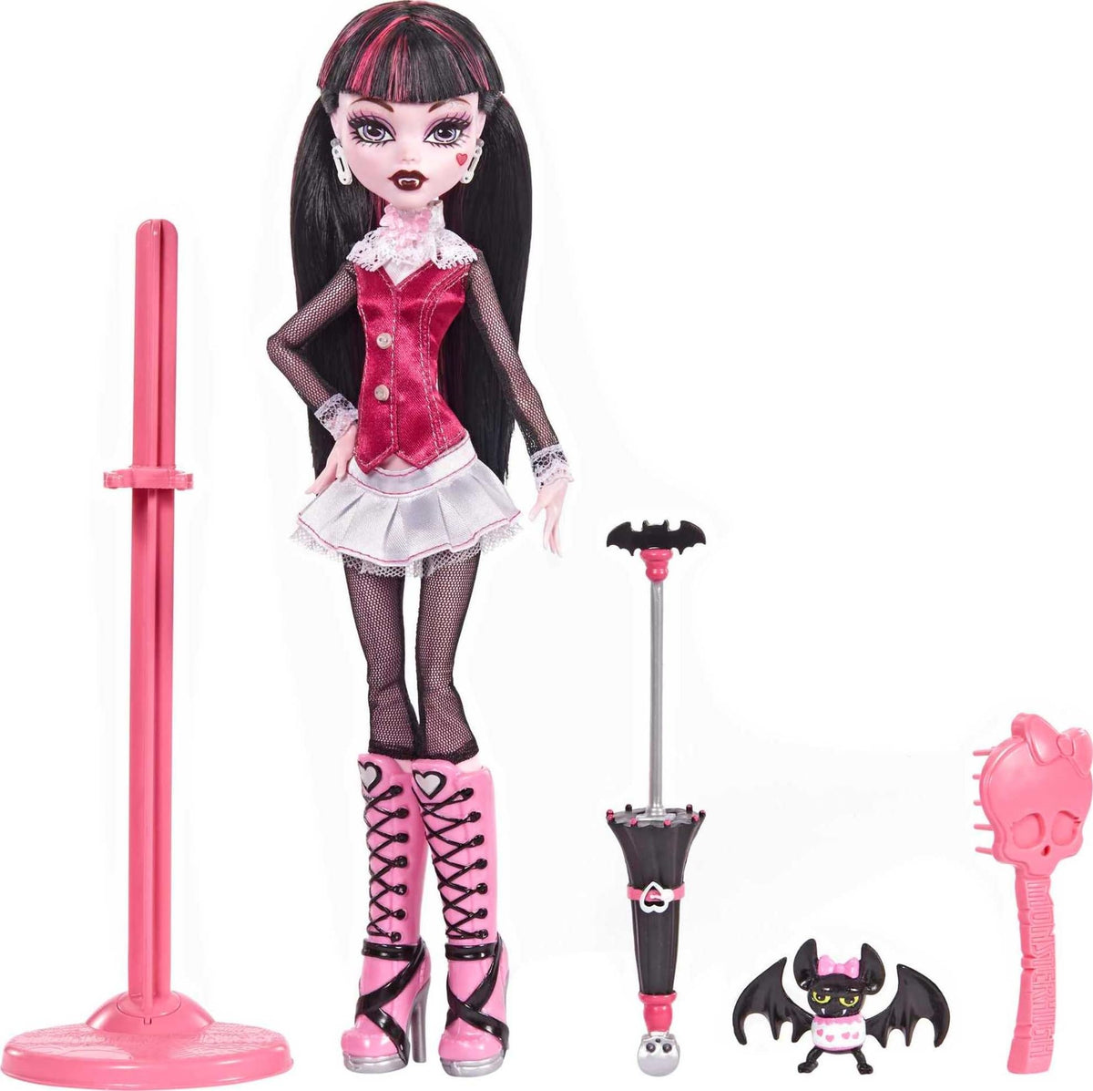 Monster High Draculaura Reproduction Doll with Pet, Display Stand & Accessories U69635