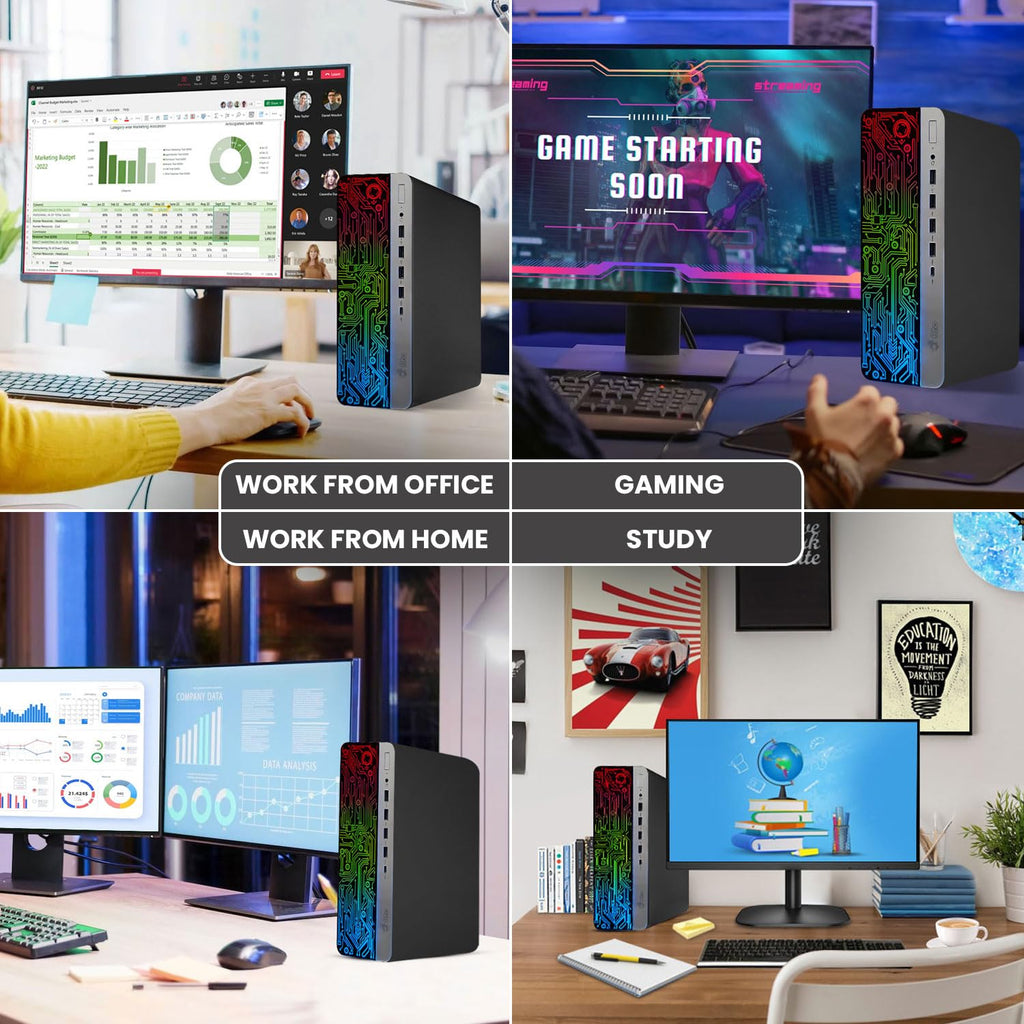 Intel Core i5 16GB DDR4 1TB SSD GT 1030 Gaming Desktop PC with 24 Inch Monitor X651
