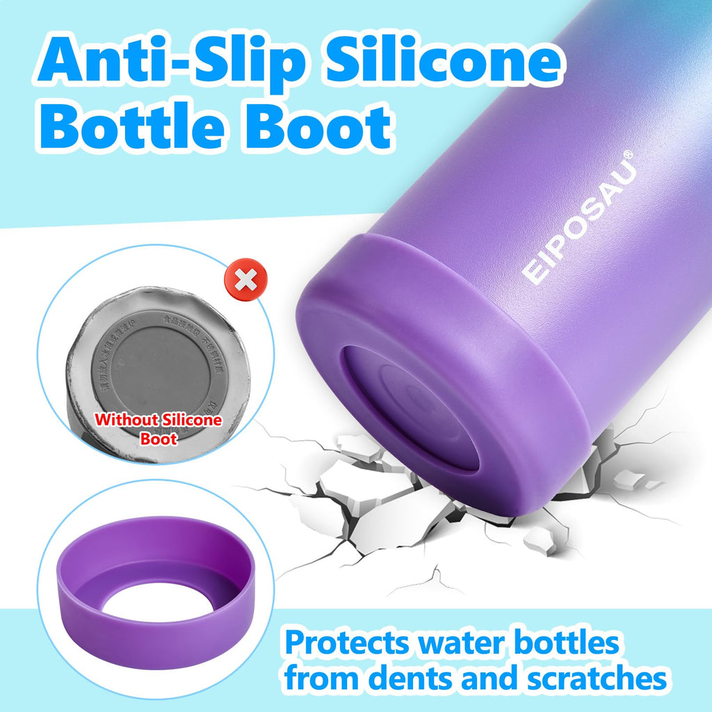Insulated Water Bottle with Lid & Boot & Stickers, 24 oz S489592