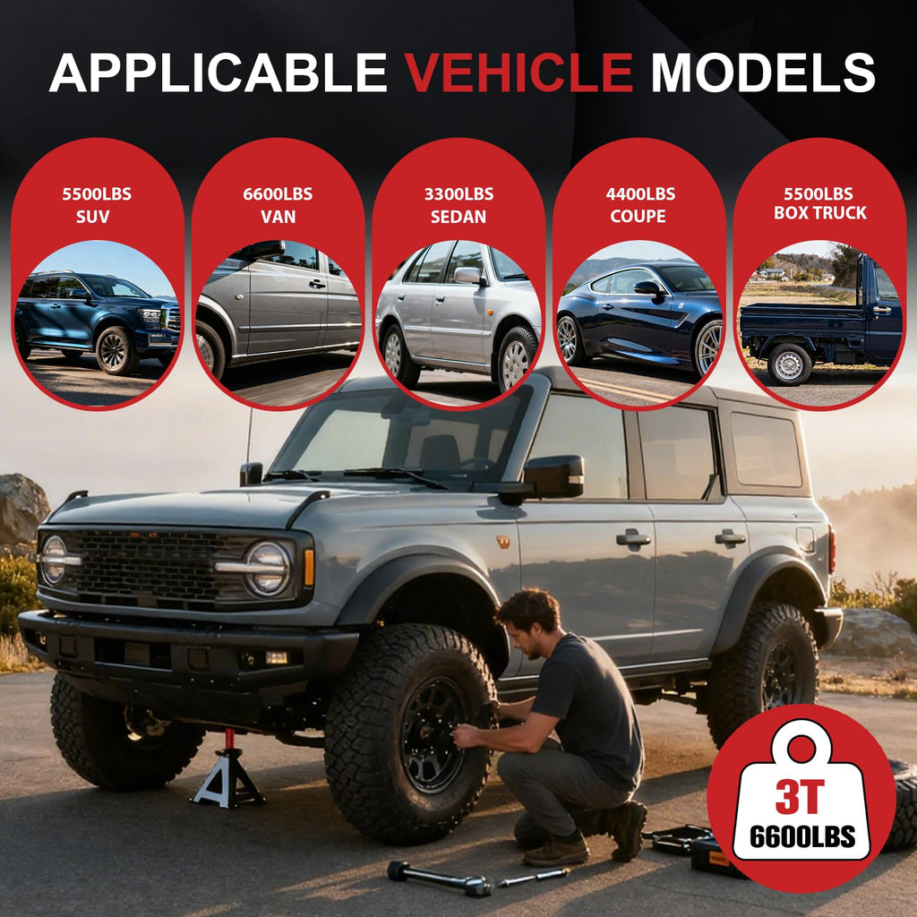 3 Ton Heavy Duty Car Jack Stands with Double Locking L71861