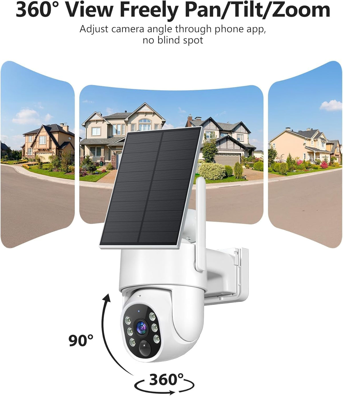 2K Solar Wireless Security Camera System 4 Packs H33814