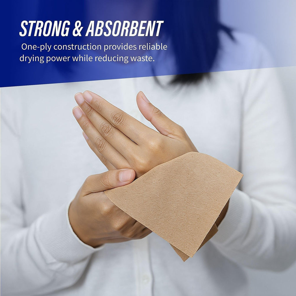 Multifold Paper Hand Towels 1-Ply Kraft 100% Recycled 250 Count 16 Pack O6202