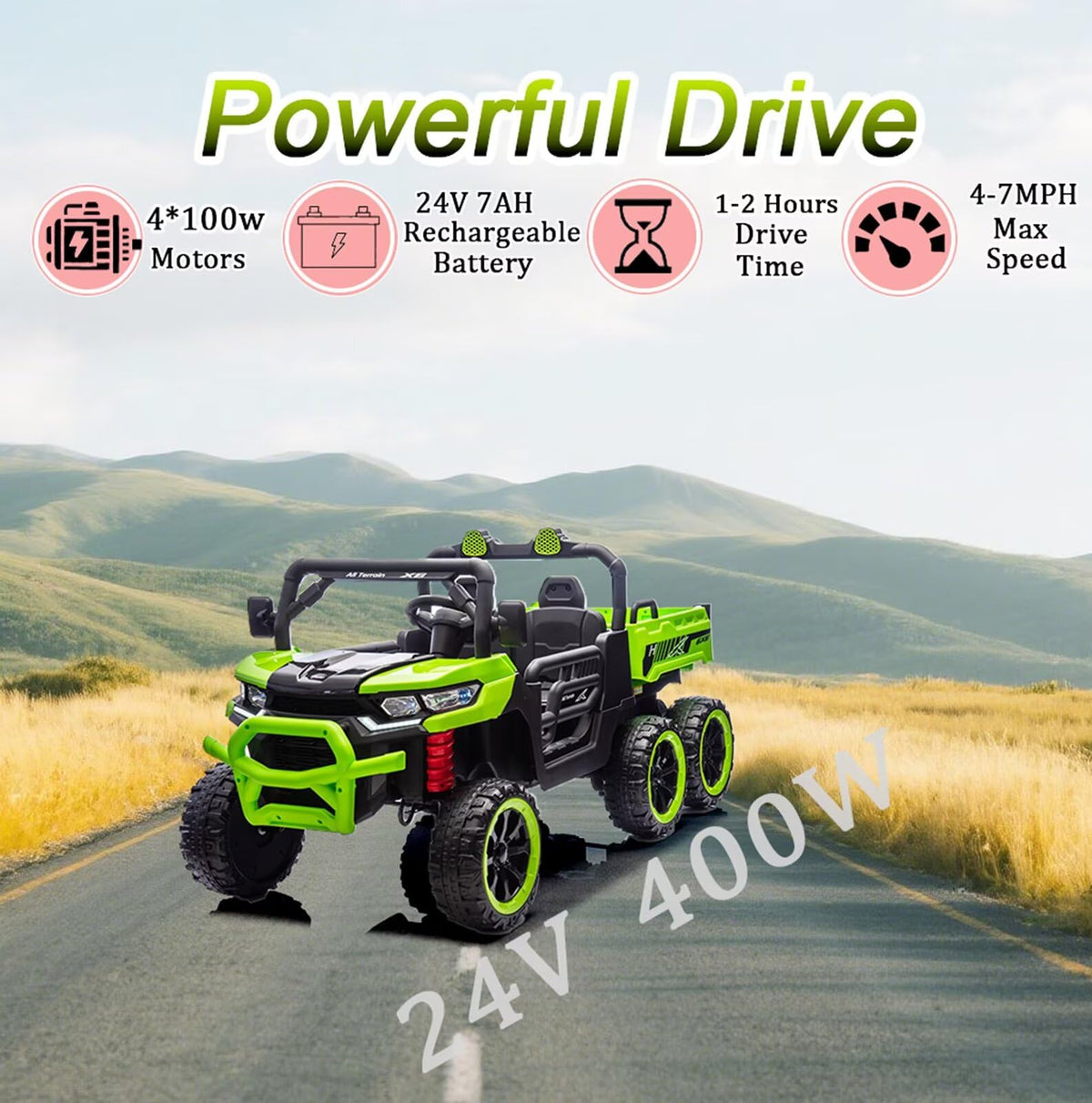 24V 2 Seater Ride On Dump Truck with Dump Bed D128895