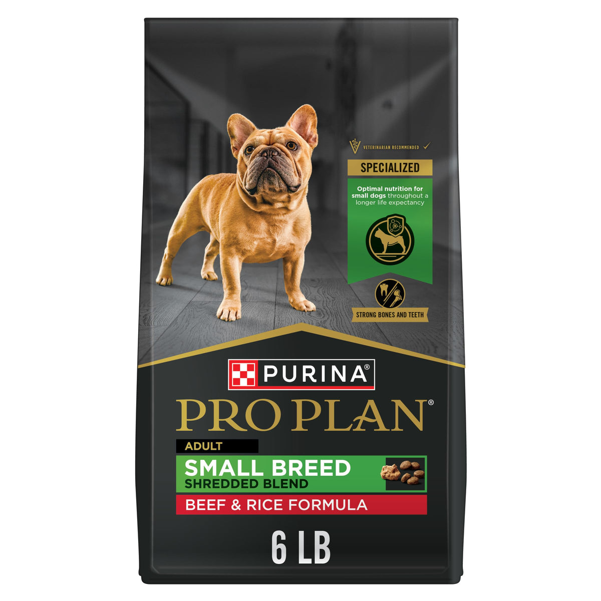 Small Breed Dry Dog Food Shredded Blend Beef 6 lb Bag A144400