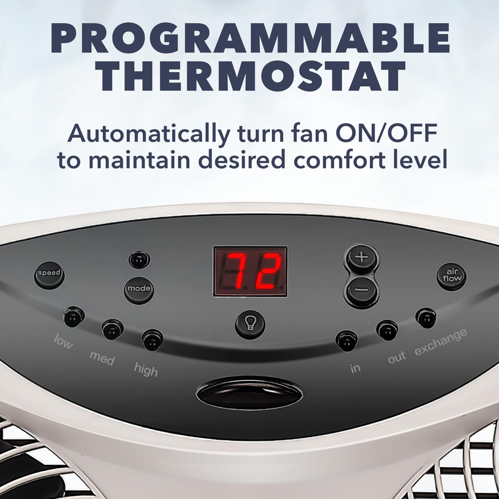 Window Fan with Reversible Airflow Blades, 3-Speed B433