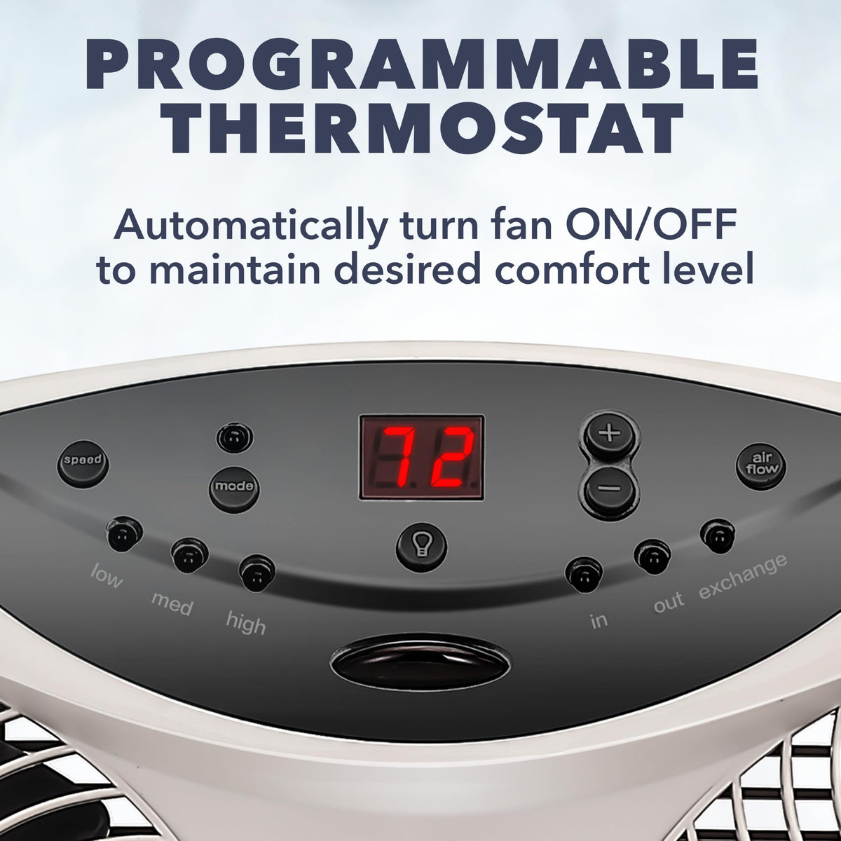 Window Fan with Reversible Airflow Blades, 3-Speed B433