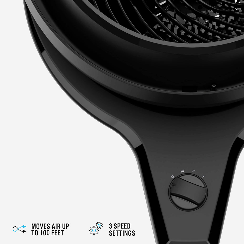 Whole Room Air Circulator Pedestal Fan, 3 Speeds, Black J3460