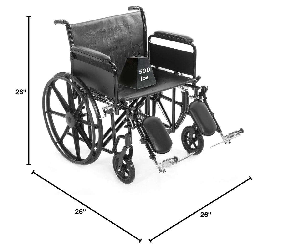 Heavy Duty Bariatric Wheelchair 700lb 28” Seat Width K53152