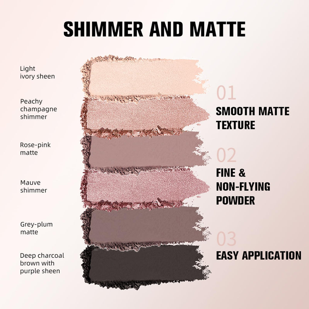 Mini 6 Color Matte & Shimmer Eyeshadow Palette U405408