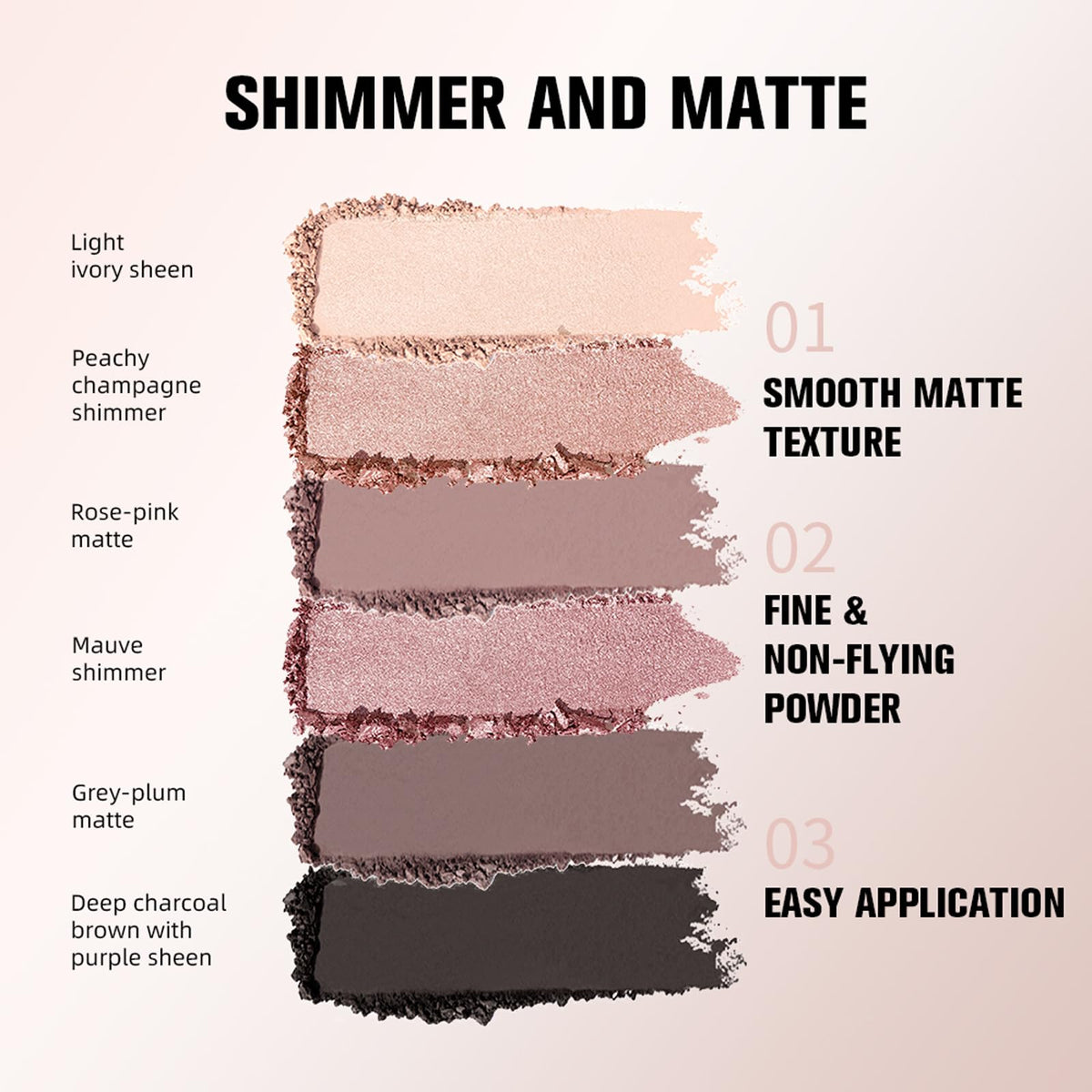 Mini 6 Color Matte & Shimmer Eyeshadow Palette U405408