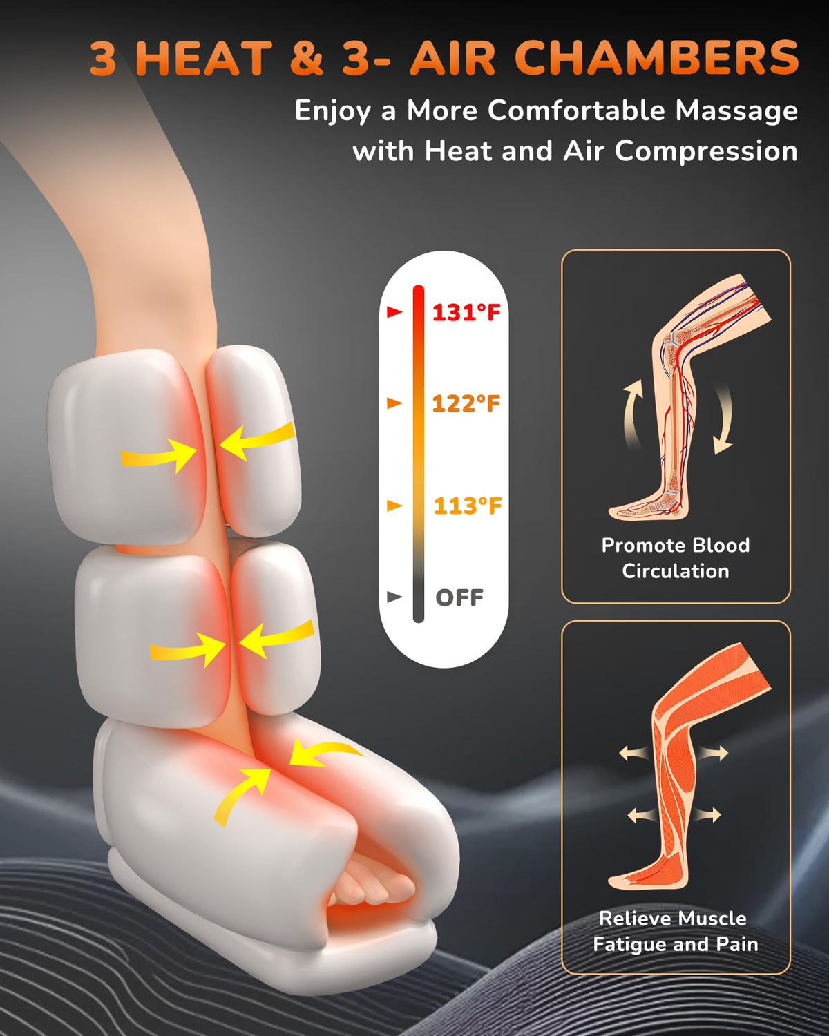 Air Compression Leg Massager with Heat G39242