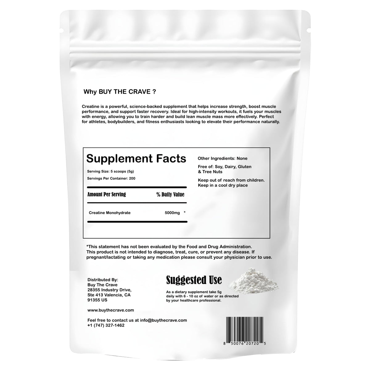 Micronized Creatine Monohydrate Powder Unflavored Gluten-Free 1000g P487