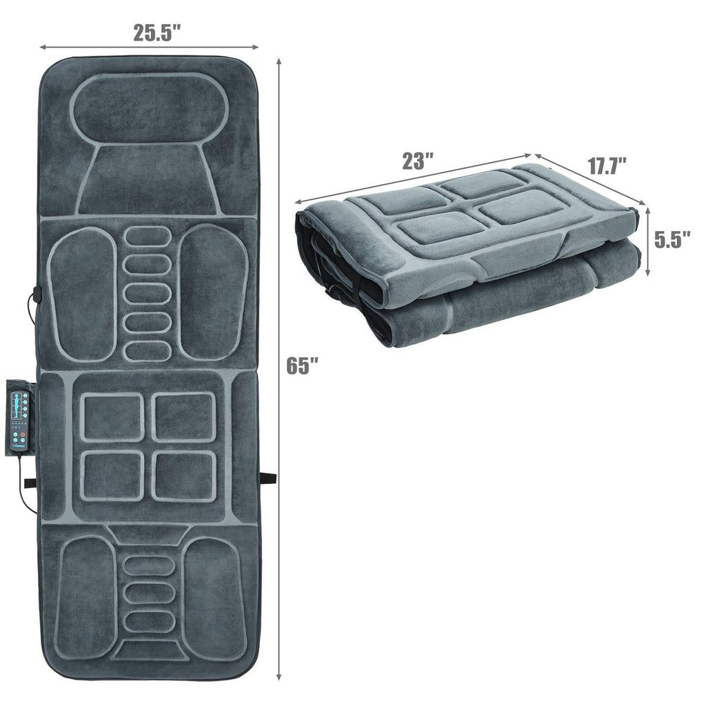 Massage Mat with 10 Vibrating Motors Heating Pad M800655