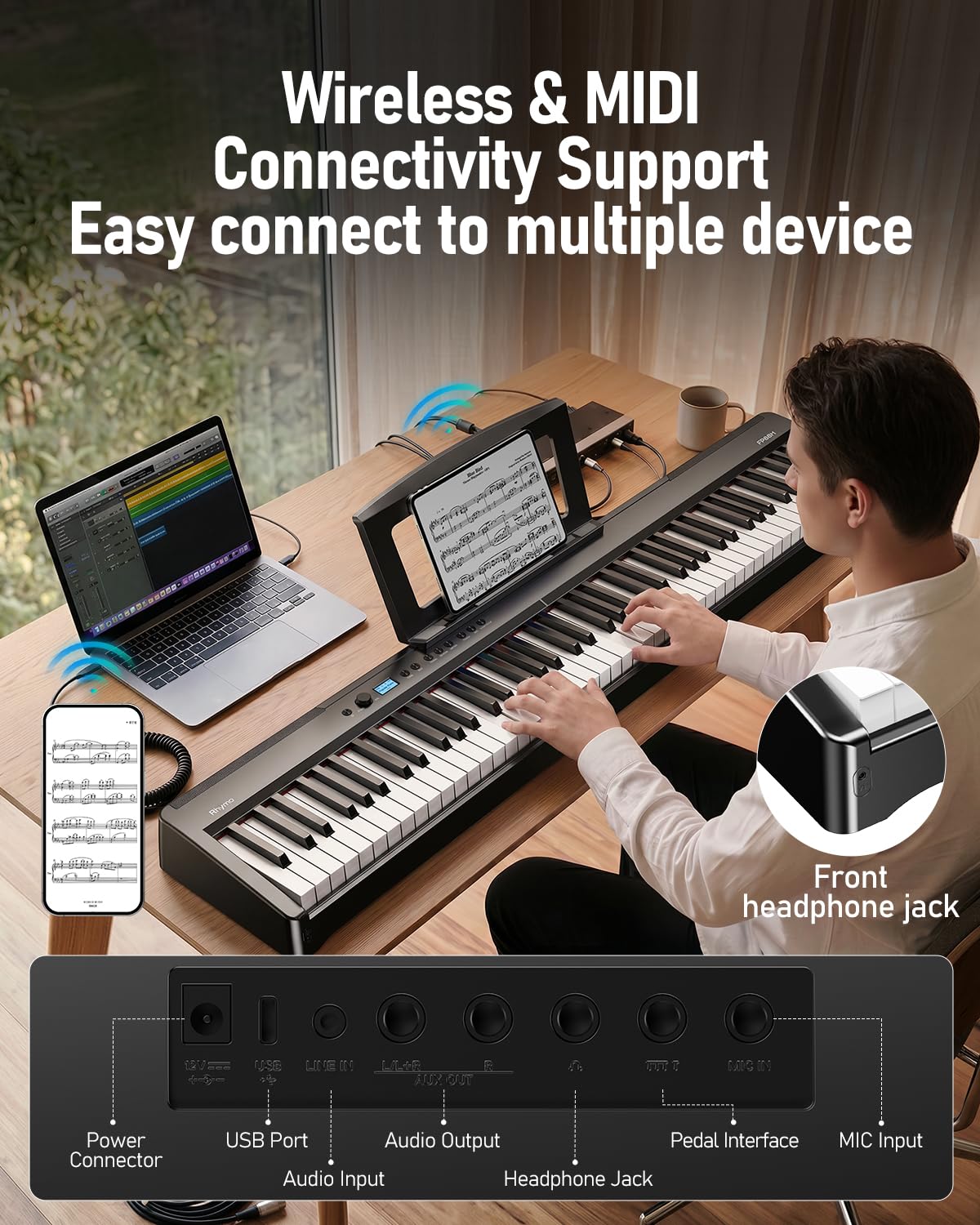 Folding 88-Key Weighted Digital Piano P1605