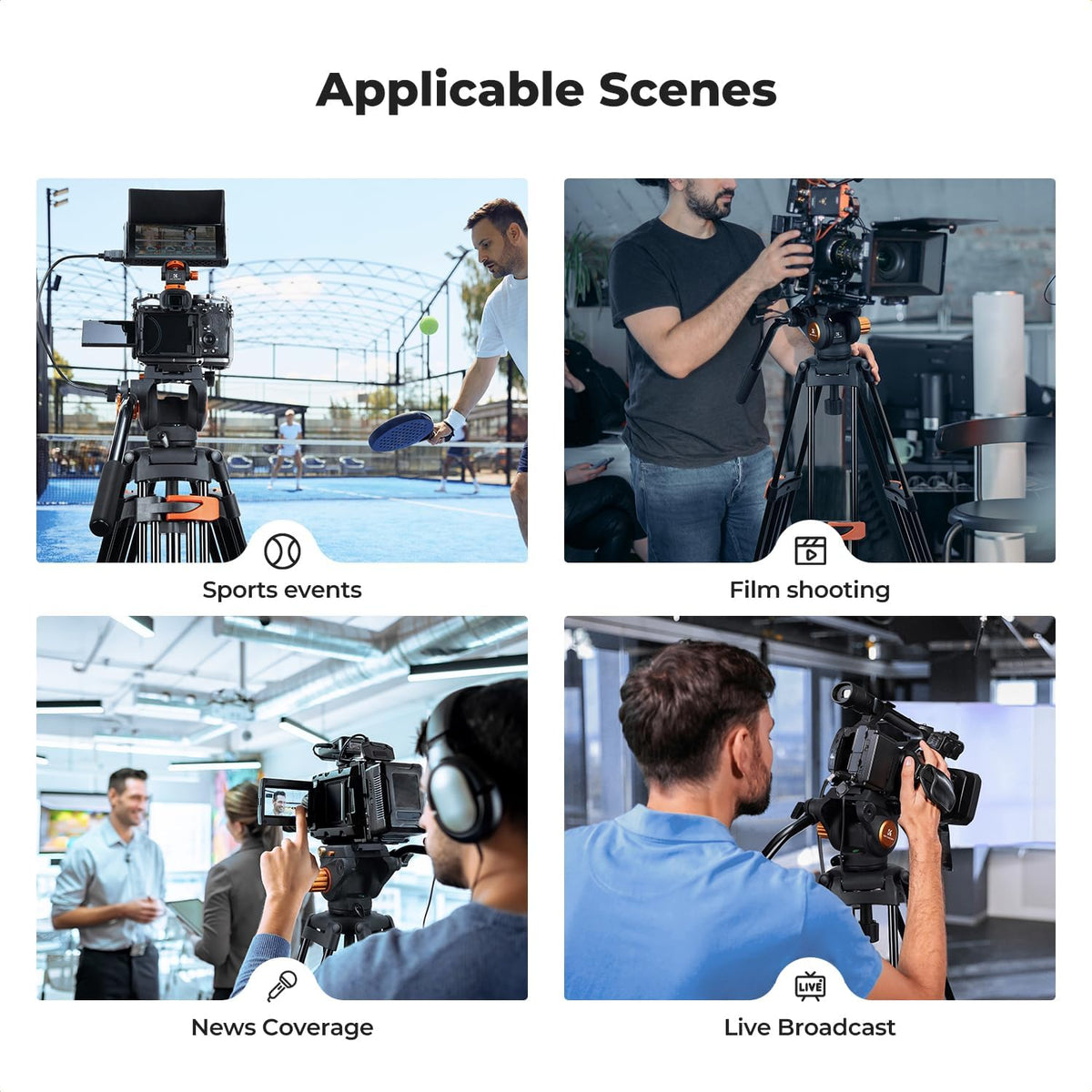 80" Video Tripod with Fluid Head E766320