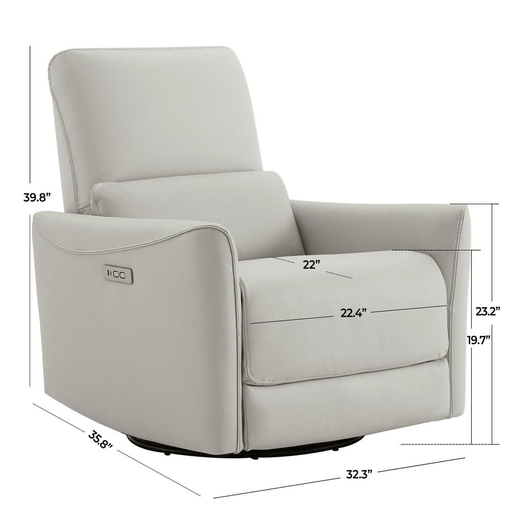 Power Recliner Swivel Glider Chair Cream K3626