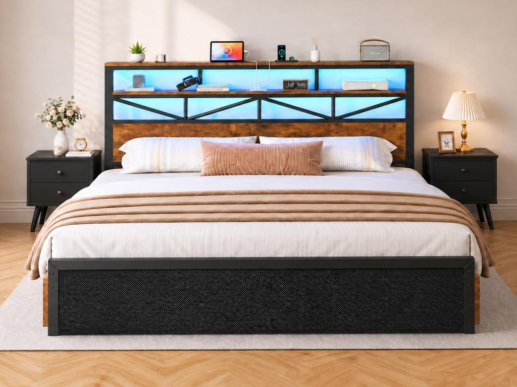 King Size Bed Frame with 4 Drawers M164